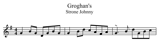 Groghan's - staff notation