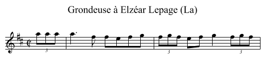 Grondeuse à Elzéar Lepage (La) - staff notation
