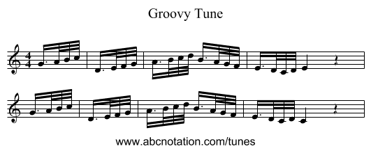 Groovy Tune - staff notation