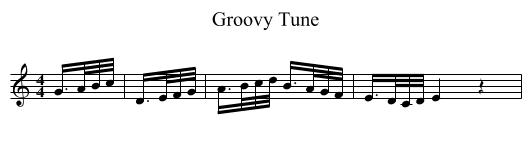 Groovy Tune - staff notation