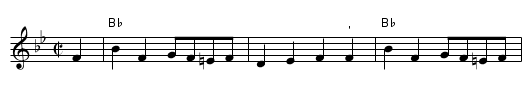 Gro&szlig;er Achter [Bb] - staff notation