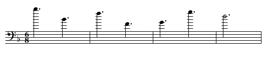 Ground Bass to Greensleeves - staff notation