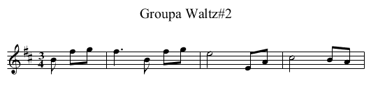 Groupa Waltz#2 - staff notation