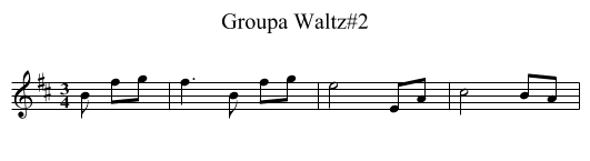 Groupa Waltz#2 - staff notation