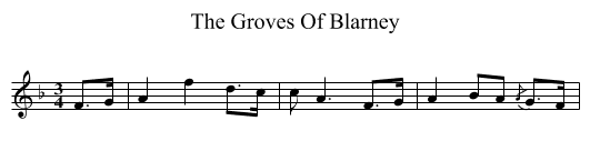 Groves Of Blarney, The  - staff notation