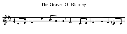 Groves Of Blarney, The  - staff notation