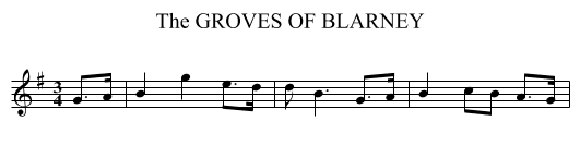 GROVES OF BLARNEY, The - staff notation