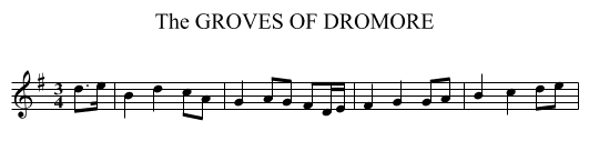 GROVES OF DROMORE, The - staff notation