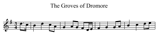 Groves of Dromore, The  - staff notation
