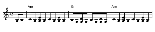 Growling Old Man and Grumbling Old Woman - staff notation