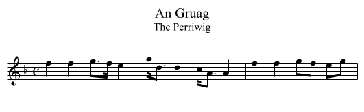 Gruag, An - staff notation