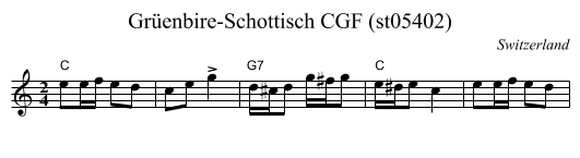 Grüenbire-Schottisch CGF (st05402) - staff notation