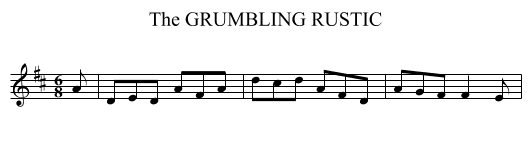 GRUMBLING RUSTIC, The - staff notation