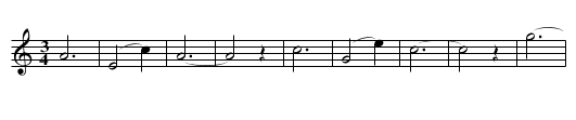 Gruss von Schloss Weissenstein - staff notation