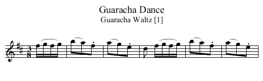 Guaracha Dance - staff notation