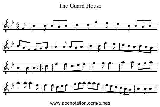 Guard House, The - staff notation