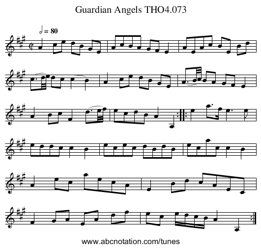 Guardian Angels THO4.073 - staff notation
