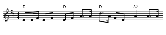 Gubben og gamla - staff notation