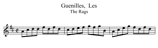 Guenilles,  Les - staff notation