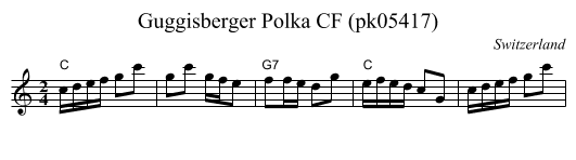 Guggisberger Polka CF (pk05417) - staff notation