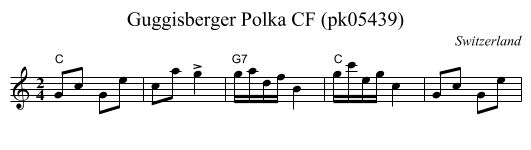 Guggisberger Polka CF (pk05439) - staff notation