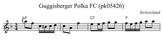 Guggisberger Polka FC (pk05426) - staff notation
