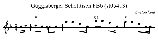 Guggisberger Schotttisch FBb (st05413) - staff notation