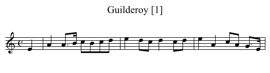 Guilderoy [1] - staff notation