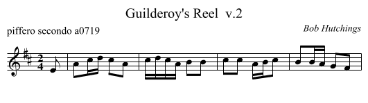Guilderoy's Reel  v.2 - staff notation