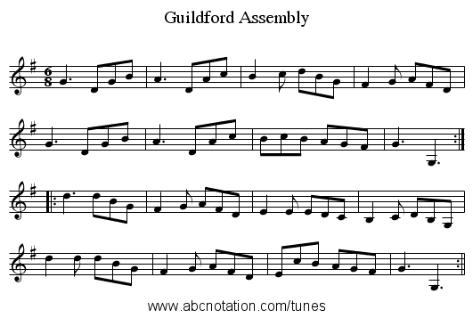 Guildford Assembly - staff notation