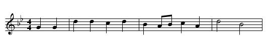 Guillau prend ton tambourin - staff notation