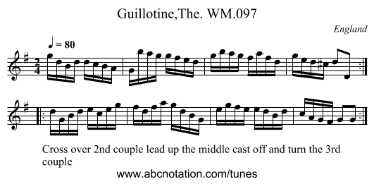 Guillotine,The. WM.097 - staff notation