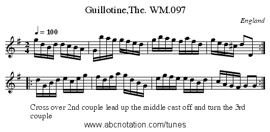 Guillotine,The. WM.097 - staff notation