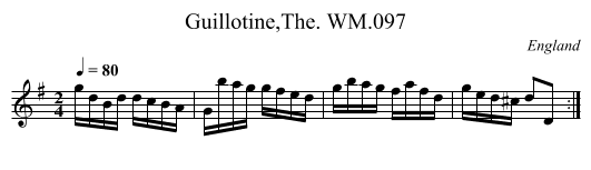 Guillotine,The. WM.097 - staff notation