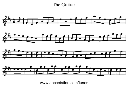 Guittar, The - staff notation