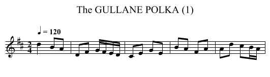 GULLANE POLKA (1), The - staff notation