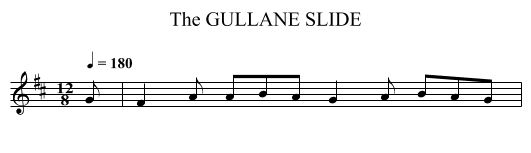 GULLANE SLIDE, The - staff notation