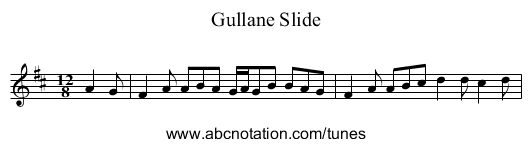 Gullane Slide - staff notation