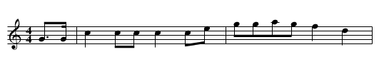 GUMBO CHAFF - staff notation