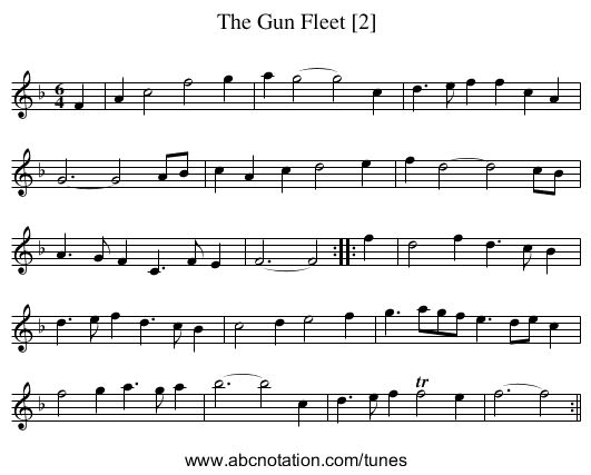 Gun Fleet [2], The - staff notation