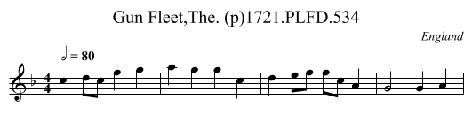 Gun Fleet,The. (p)1721.PLFD.534 - staff notation