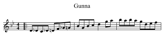 Gunna - staff notation