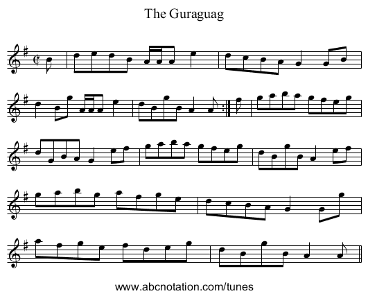 Guraguag, The - staff notation