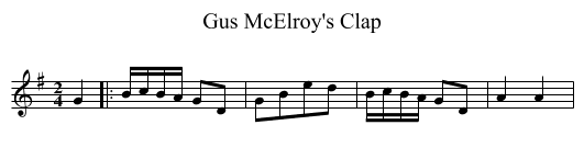 Gus McElroy's Clap - staff notation