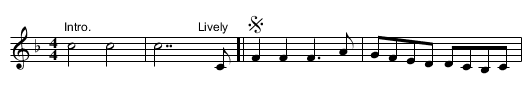 Gustafs Skoal - staff notation