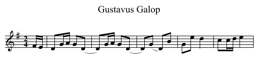 Gustavus Galop - staff notation