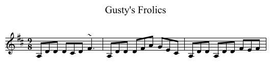 Gusty's Frolics - staff notation