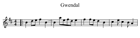 Gwendal - staff notation