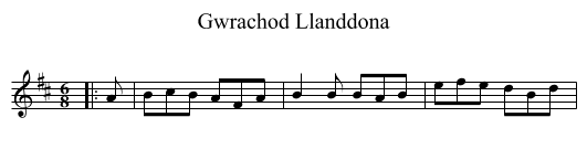 Gwrachod Llanddona - staff notation