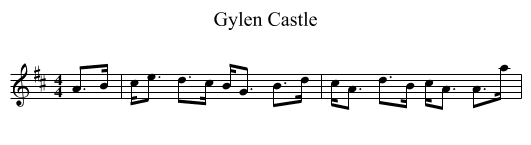 Gylen Castle - staff notation
